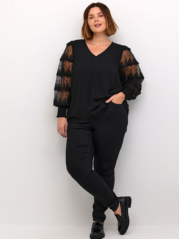 KCELLIS - Plus Size Bluse fra Kaffe Curve