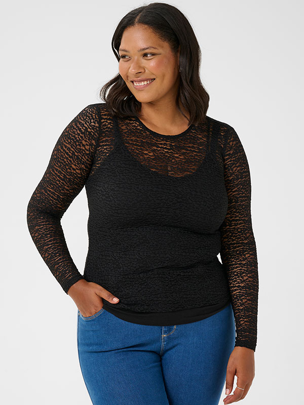 KCLINIA - Plus Size Bluse fra Kaffe Curve