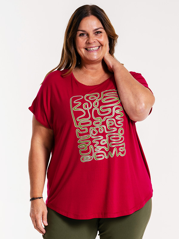 GITTE - Plus Size T-shirt fra Gozzip