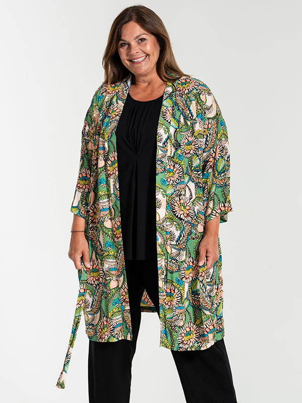 BRINETTE - Plus Size Kimono fra Gozzip