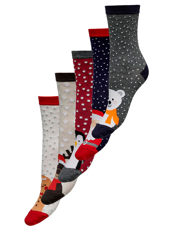 CARCHRISTMAS - Plus Size Socks fra Only Carmakoma