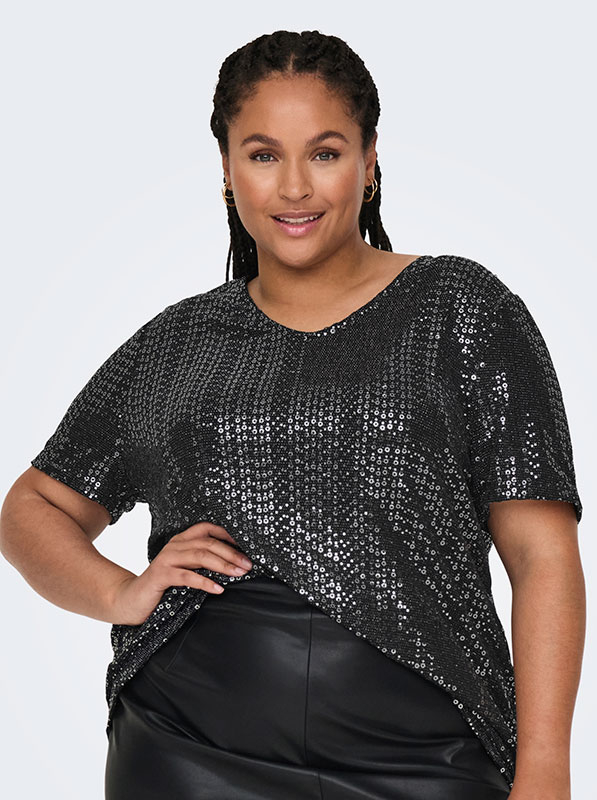 CARLOLINA - Plus Size Bluse fra Only Carmakoma