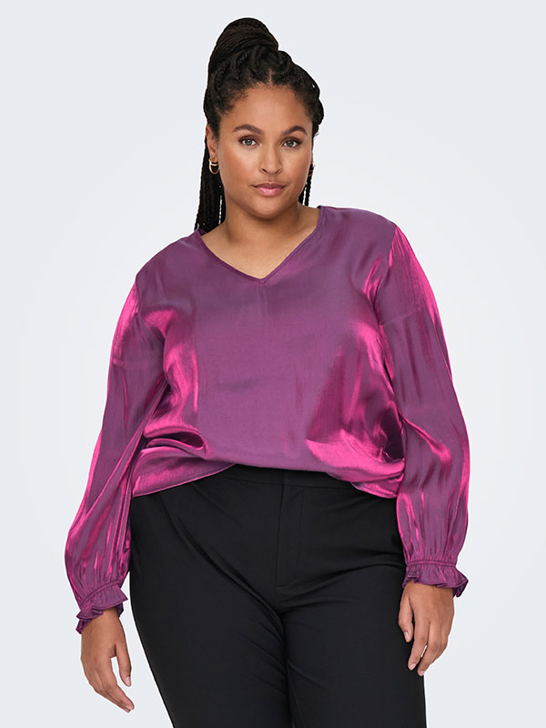 CARFRITZ - Plus Size Bluse fra Only Carmakoma